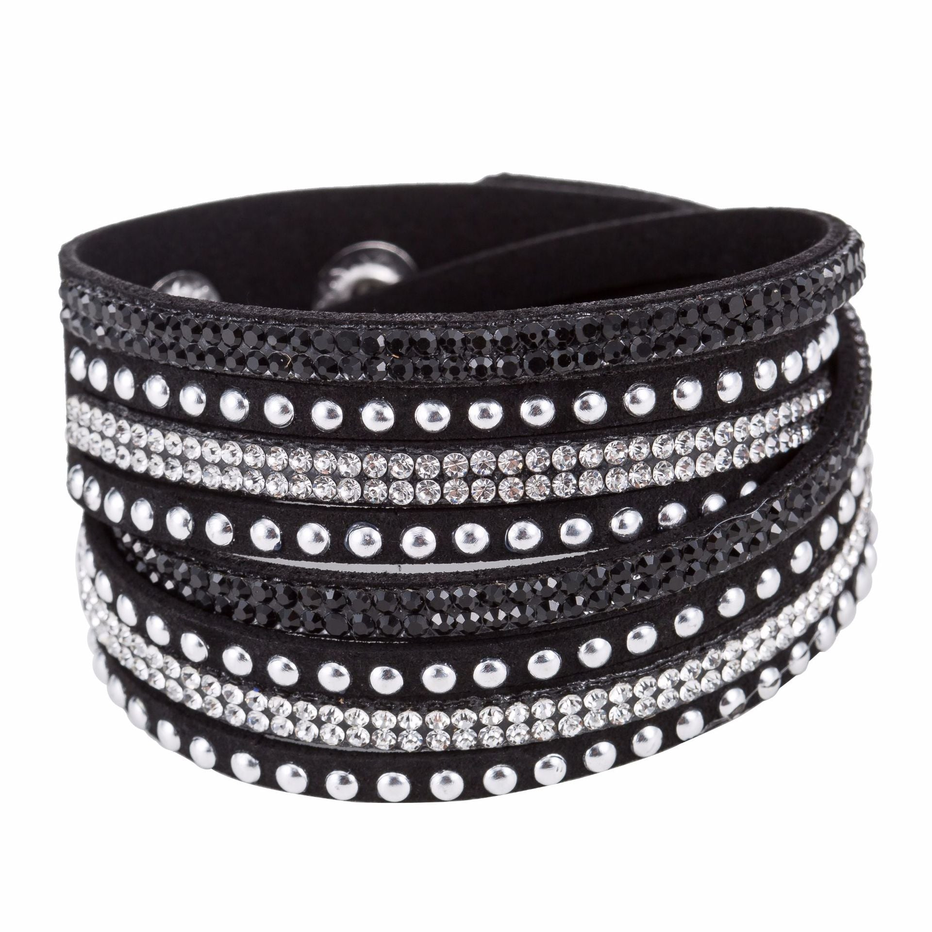 Wholesale Multi-layer Winding Diamond Inlaid Alloy Bracelets